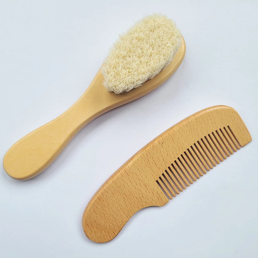 Brosse et Peigne Bébé en Bois