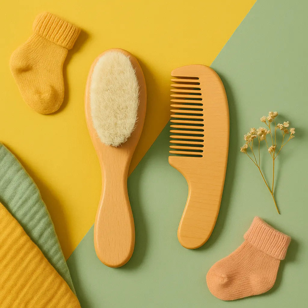 Brosse et Peigne Bébé en Bois