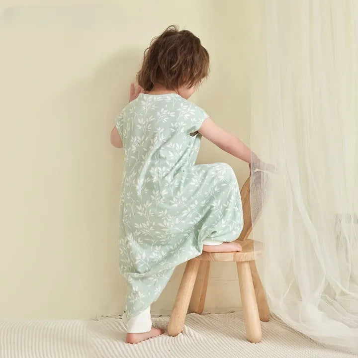 Gigoteuse été légère en coton vert sauge