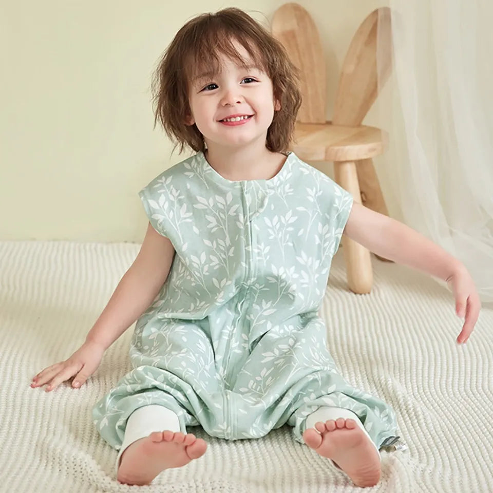 Gigoteuse été légère en coton vert sauge