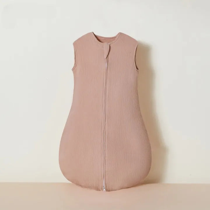 Gigoteuse été rose poudré en gaze de coton