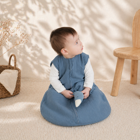 Gigoteuse estivale bébé bleu sans manche