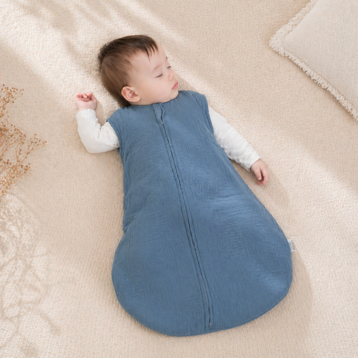 Gigoteuse estivale bébé bleu sans manche