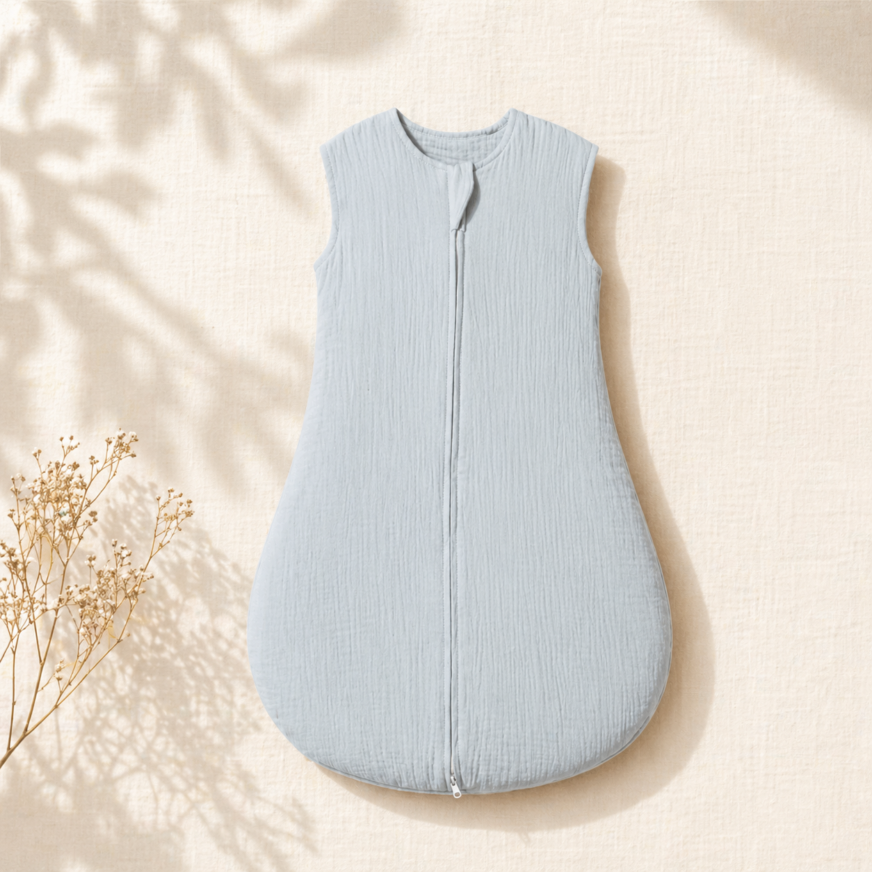 Gigoteuse été gris clair en coton doux