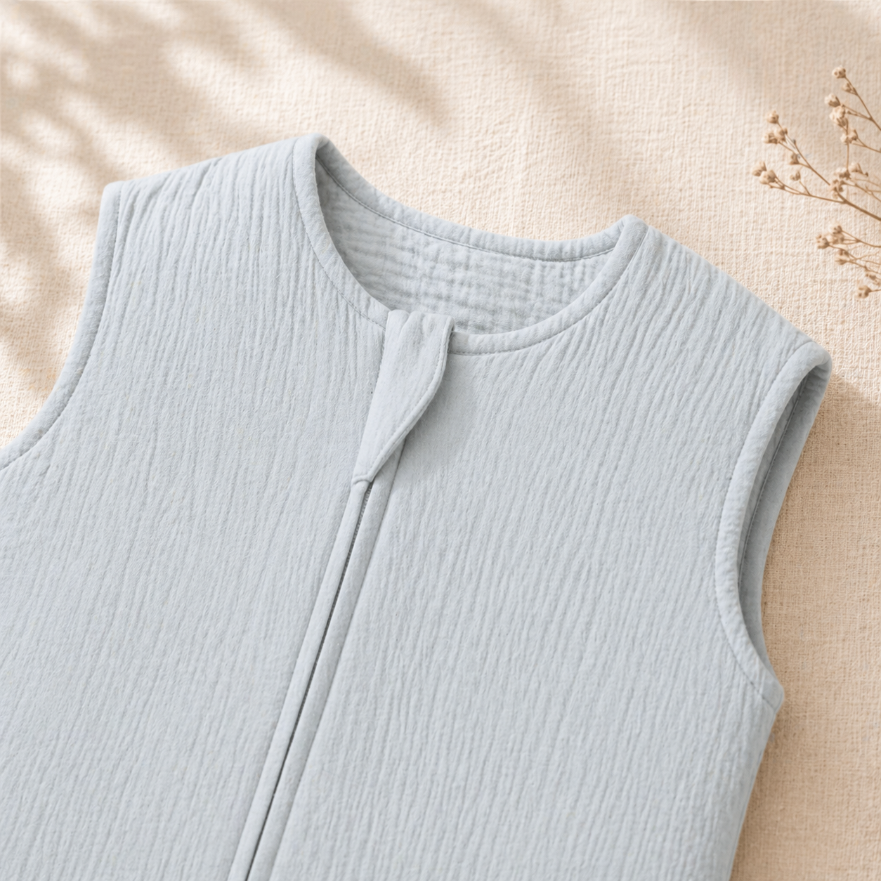 Gigoteuse été gris clair en coton doux