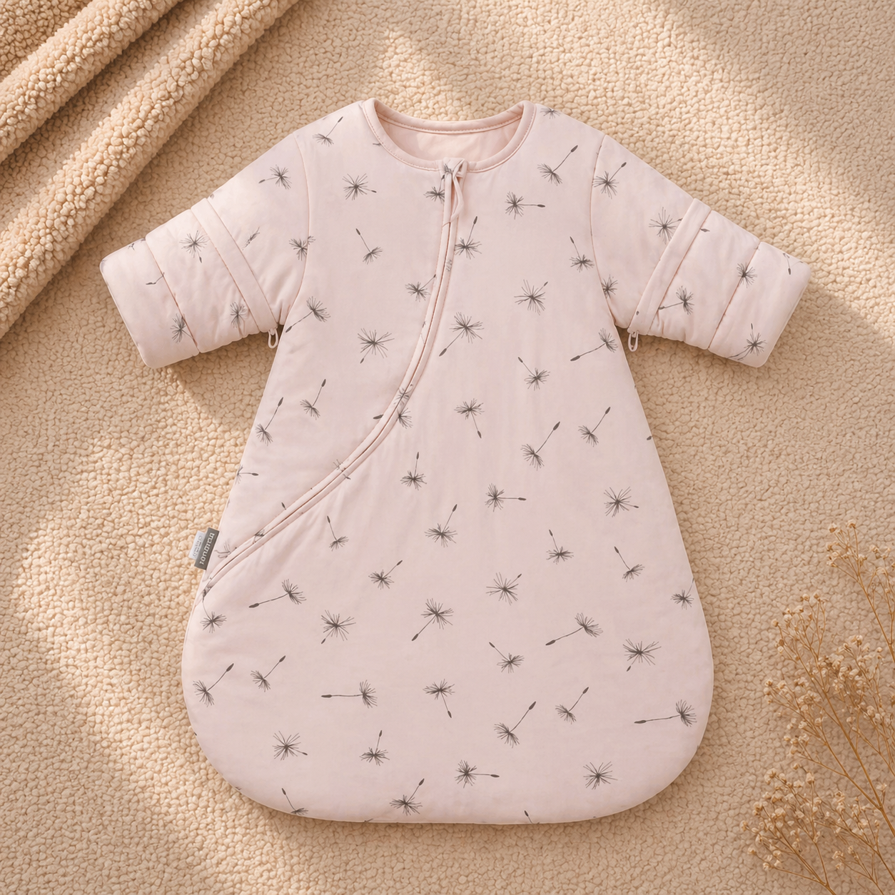 Gigoteuse hiver bébé fille rose poudré