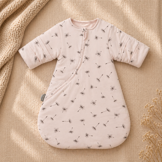 Gigoteuse hiver bébé manches longues rose poudré