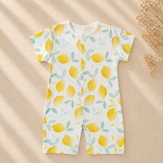 Turbulette été bébé citron en coton
