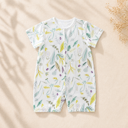 Turbulette été bébé coton feuille fraîche