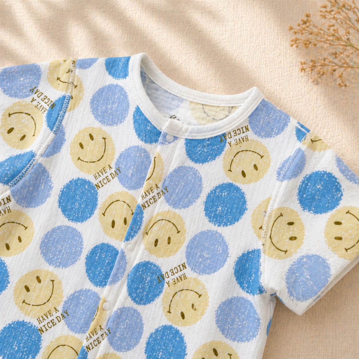 Turbulette été bébé coton sourire joyeux