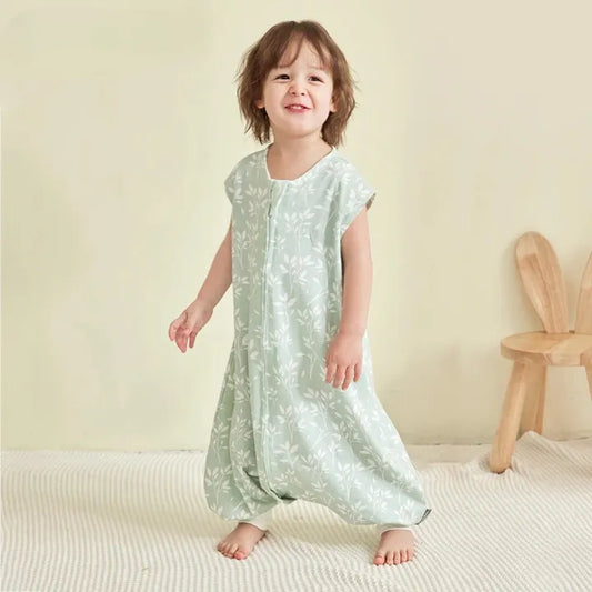 Gigoteuse été légère en coton vert sauge